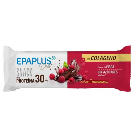 EPAPLUS DIET BARRITA  PROTEÍNA 30% Y COLÁGENO SABOR FRAMBUESA CON CHOCOLATE 50G