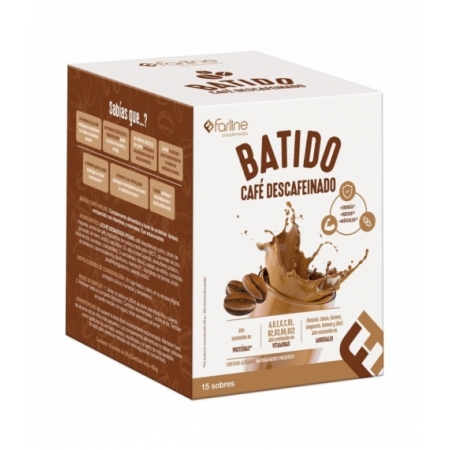 FARLINE COMPLEMENTOS BATIDO 15 SOBRES 30 G SABOR CAFE DESCAFEINADO