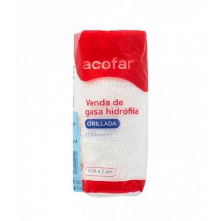 ACOFAR VENDA DE GASA HIDROFILA 1 UNIDAD 5 M X 7 CM