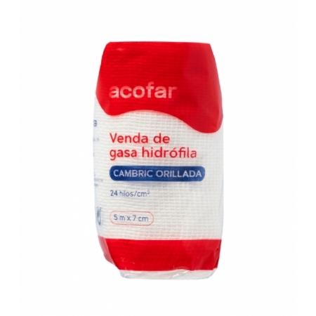 ACOFAR VENDA DE GASA HIDROFILA CAMBRIC 1 UNIDAD 5 M X 7 CM