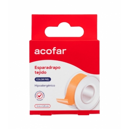 ACOFAR ESPARADRAPO COLOR PIEL TEJIDO SIN TEJER 5 M X 1,25 CM