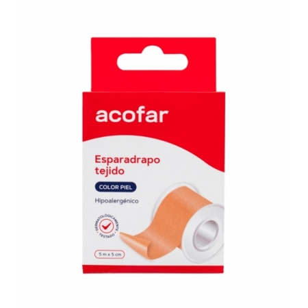ACOFAR ESPARADRAPO TEJIDO 5 M X 5 CM COLOR PIEL