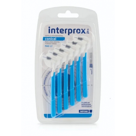 INTERPROX PLUS CONICAL 6 CEPILLOS INTERDENTALES (1.7 MM)