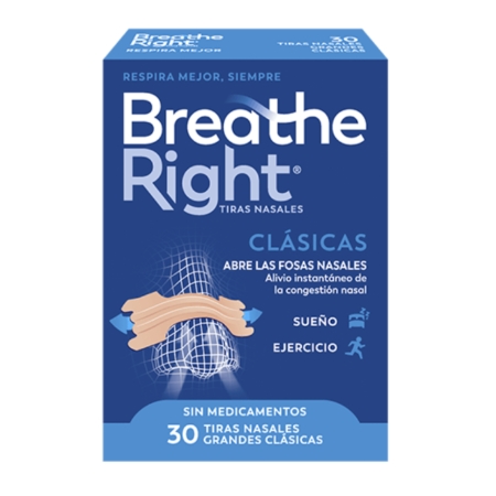 BREATHE RIGHT 30 TIRAS NASALES CLASICAS GRANDES