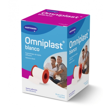 OMNIPLAST ESPARADRAPO HIPOALERGICO TELA BLANCA 10 M X 10 CM