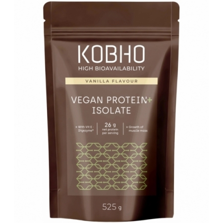 KOBHO PROTEINA VEGANA ISOLATE AISLADA EN POLVO 525 G SABOR VAINILLA