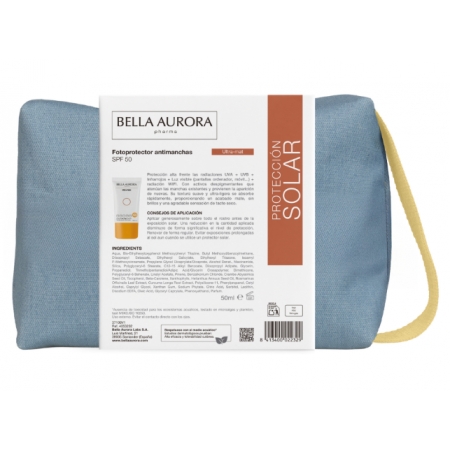 BELLA AURORA FOTOPROTECTOR ULTRA-MAT SPF50 50 ML CON NECESER JEAN AMARILLO