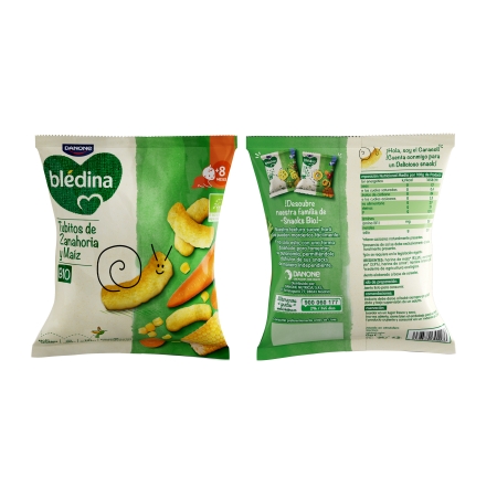 BLEDINA BIO SNACK TUBITOS DE ZANAHORIA Y MAIZ 20 G