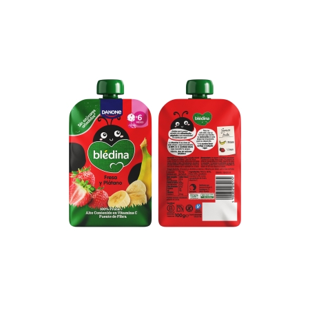 BLEDINA POUCH FRESA Y PLATANO 100 G