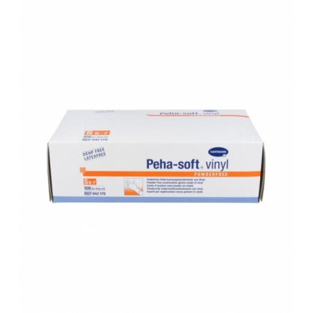 PEHA-SOFT GUANTES VINILO TALLA PEQUEÑA 100 UNIDADES
