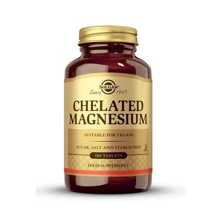 SOLGAR MAGNESIO QUELADO 100 COMPRIMIDOS