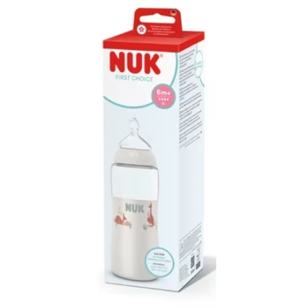 NUK FIRST CHOICE+ BIBERON TETINA DE SILICONA 6 MESES FLUJO XL 360 ML CANGURO