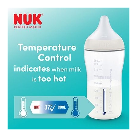 NUK PERFECT MATCH BIBERON PP TETINA DE SILICONA FLUJO S 150 ML ALGODON