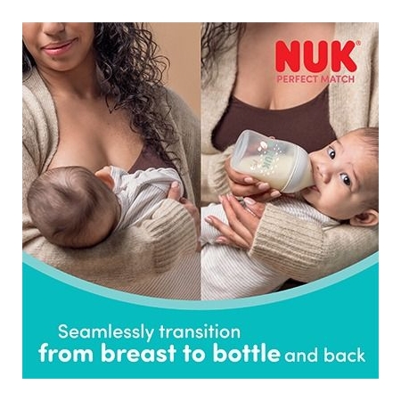NUK PERFECT MATCH BIBERON PP TETINA SILICONA FLUJO S 150 ML HIPPO