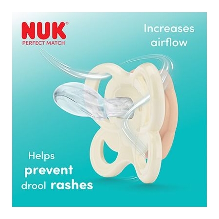 NUK PERFECT MATCH AIR CHUPETE WINNIE THE POOH SILICONA 0 - 6 MESES 2 UNIDADES