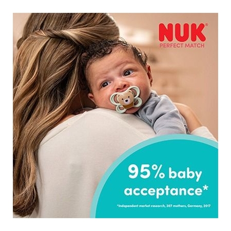 NUK PERFECT MATCH AIR CHUPETE WINNIE THE POOH SILICONA 0 - 6 MESES 2 UNIDADES