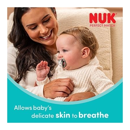 NUK PERFECT MATCH AIR NIGHT 1 CHUPETE DE SILICONA 6-18 MESES (BRILLA)