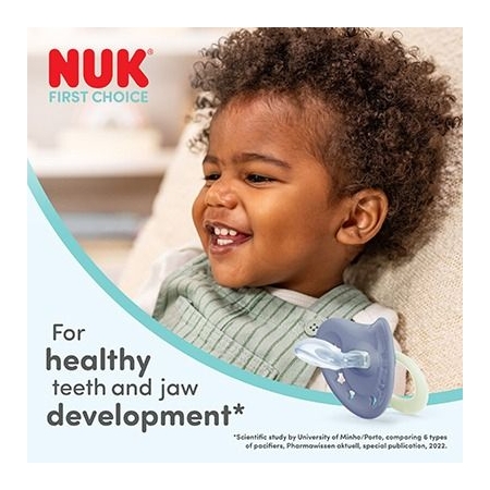 NUK FIRST CHOICE CLASSIC DAY & NIGHT 2 CHUPETES SILICONA 0 - 6 MESES