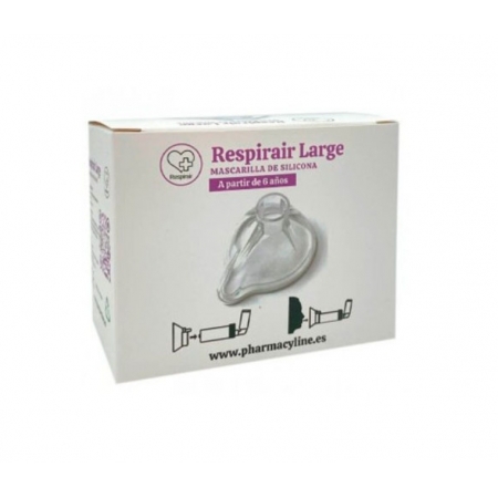 RESPIRAIR MASCARILLA DE SILICONA 1 UNIDAD LARGE (A PARTIR DE LOS 6 AÑOS)