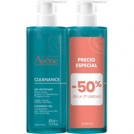 AVENE CLEANANCE DUPLO GEL LIMPIADOR 2 X 400 ML