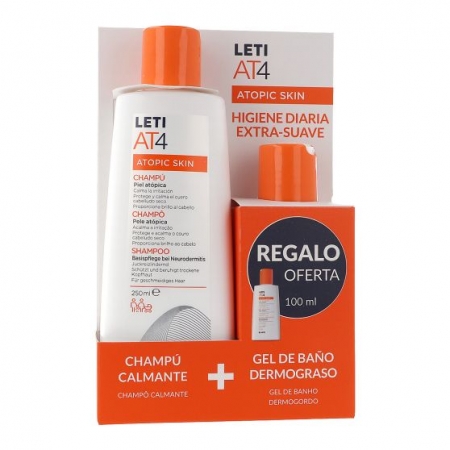 LETI AT4 CHAMPU 250 ML + GEL DE BAÑO 100 ML DE REGALO