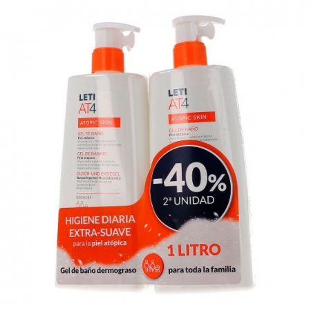 LETI AT4 DUPLO GEL DE BAÑO 2 X 500 ML