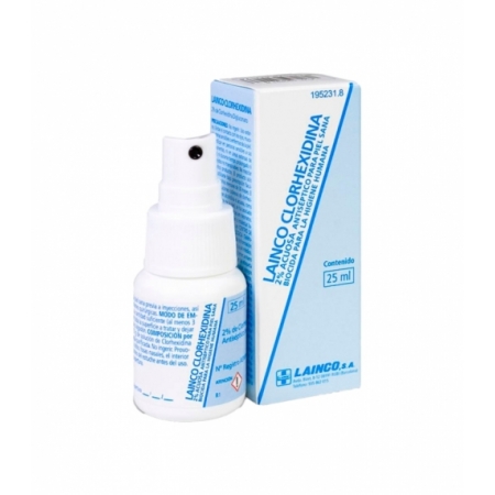 CLORHEXIDINA LAINCO 2% SOLUCION ACUOSA 1 FRASCO 25 ML