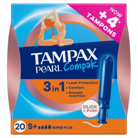 TAMPAX COMPAK PEARL SUPER PLUS 16 UNIDADES