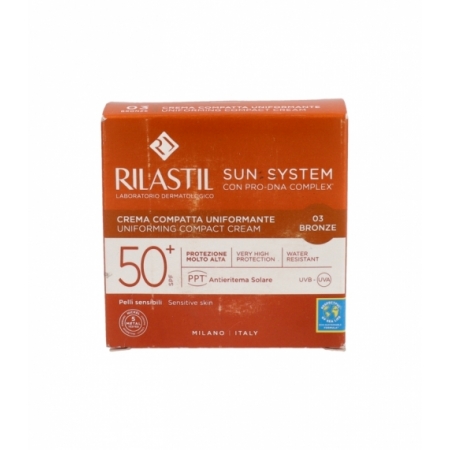 RILASTIL SUN SYSTEM SPF50+ CREMA COMPACTA 10 G COLOR 03 BRONZE