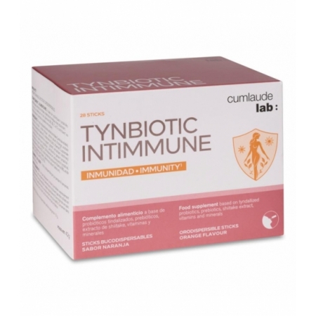 CUMLAUDE LAB: TYNBIOTIC INTIMMUNE 28 STICKS BUCODISPERSABLES 1,5 G SABOR NARANJA