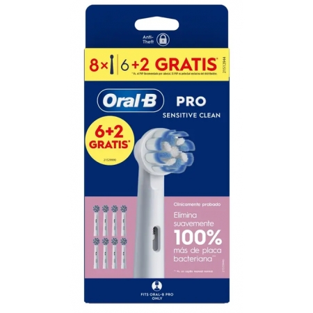ORAL-B RECAMBIO SENSITIVE CLEAN 6+2 CABEZALES