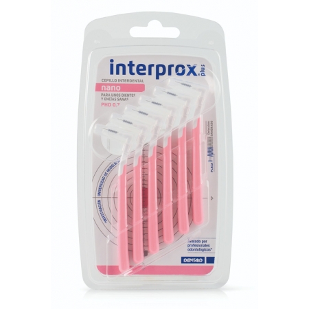 INTERPROX PLUS NANO 6 CEPILLOS INTERDENTALES (0.7 MM)