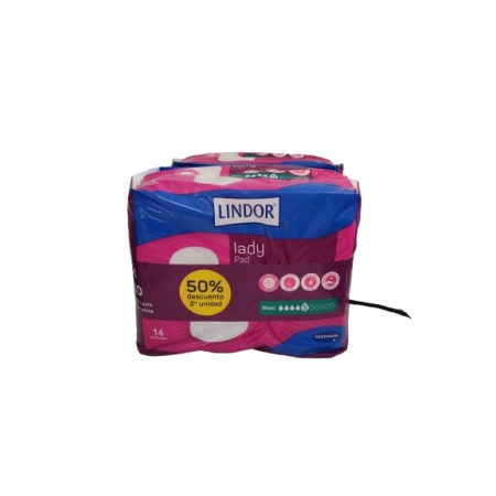 LINDOR LADY PAD MAXI 5 GOTAS INCONTINENCIA ORINA LIGERA 28 COMPRESAS