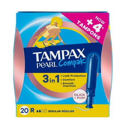 TAMPAX COMPAK PEARL REGULAR 20 UNIDADES