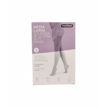MEDILAST MEDIA LARGA (A-F) COMP FUERTE CON BANDA DE SILICONA T - MED
