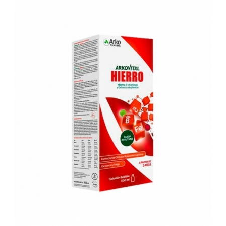 ARKOVITAL HIERRO VITAMINADO EN SOLUCION 500 ML SABOR AFRUTADO