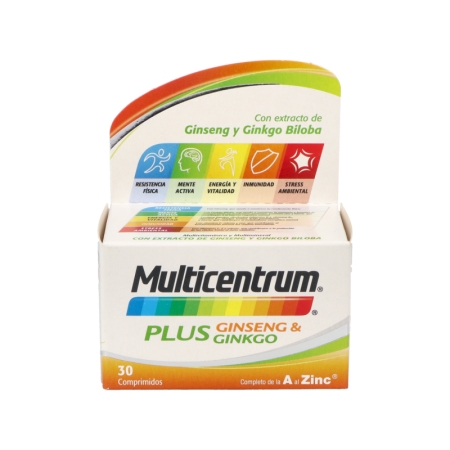 MULTICENTRUM PLUS GINSENG Y GINKGO 30 COMPRIMIDOS