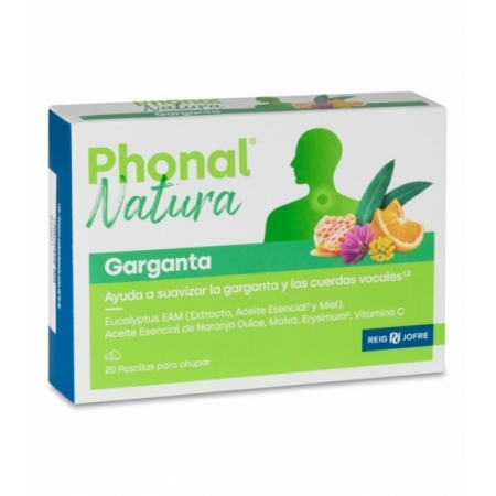 PHONAL NATURA GARGANTA 20 PASTILLAS PARA CHUPAR