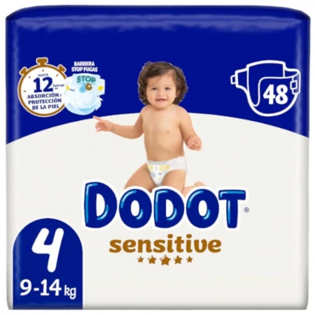 DODOT SENSITIVE TALLA 4 (9-14 KG) 48 UNIDADES