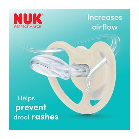 NUK PERFECT MATCH AIR MICKEY 2 CHUPETES SILICONA 6 - 18 MESES ROJO/GRIS