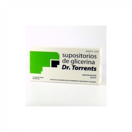 DR TORRENTS 12 SUPOSITORIOS GLICERINA ADULTOS 3.27 G (BLISTER)