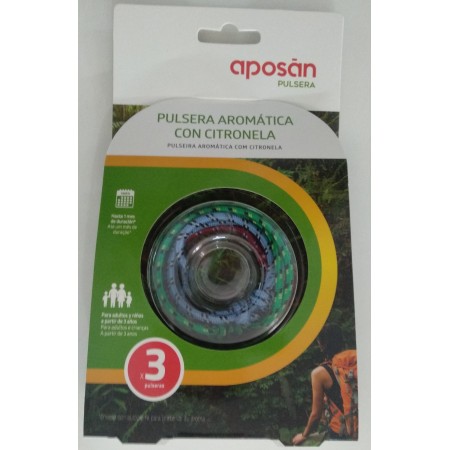 APOSAN 3 PULSERAS CITRONELA NARANJA & VERDE & LIMA