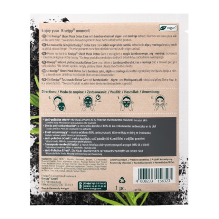 KNEIPP SHEET MASK DETOX 1 U -BAJA-