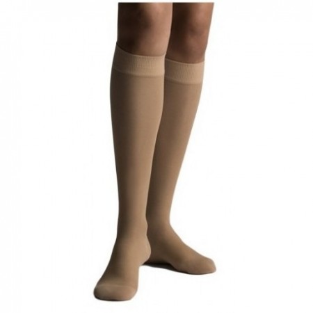 FARMALASTIC MEDIA CORTA (A-D) COMP FUERTE PUNTERA CERRADA T/EG BEIGE