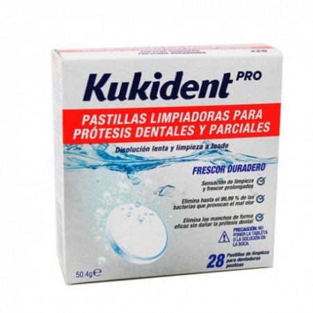 KUKIDENT PASTILLAS LIMPIADORAS 28 PASTILLAS -BAJA-
