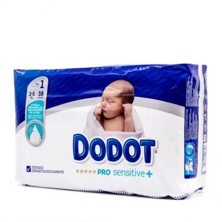 DODOT 38 PAÑALES PRO SENSITIVE+ TALLA 1 DE 2 A 5 KG