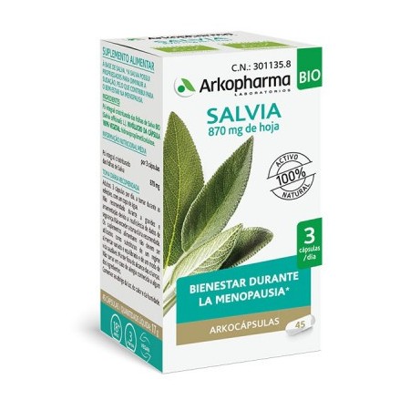 ARKOCAPSULAS SALVIA BIO MENOPAUSIA 45 CAPSULAS