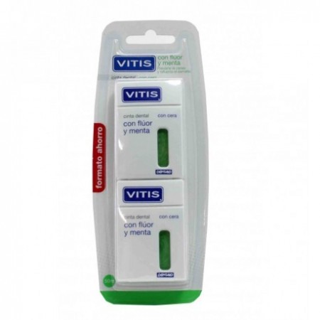 VITIS CINTA DENTAL CON FLUOR Y MENTA DUPLO 2 X 50 M