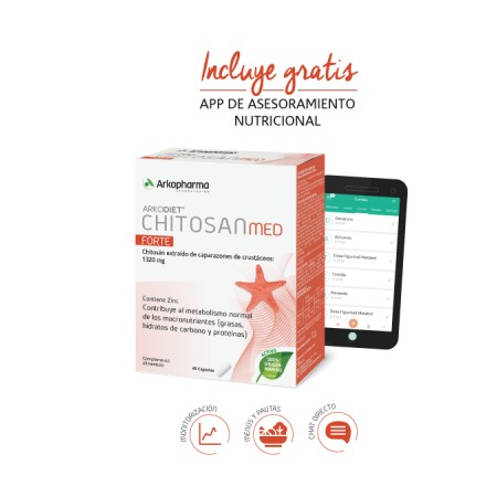 CHITOSAN FORTE 1320 MG ARKODIET 45 CAPSULAS - BAJA -