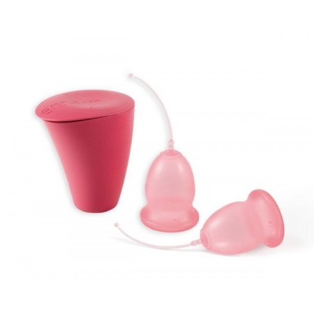 ENNA EASY COPA MENSTRUAL PACK 2 COPAS TALLA S + CAJA ESTERILIZADORA